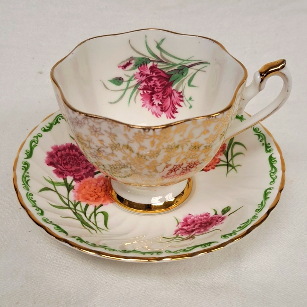 Vintage " Royal Kendal" fine bone china tea cup and saucer Made in England